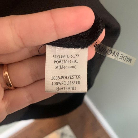 NWT Tea & Cup Black Floral Embroidered Boho Dress - Picture 6 of 6